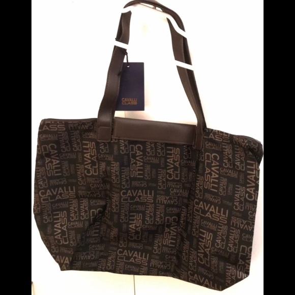 5/30% off - Just Cavalli Cavalli Class Roberto Cavalli Tote Bag Brown - Picture 3 of 4